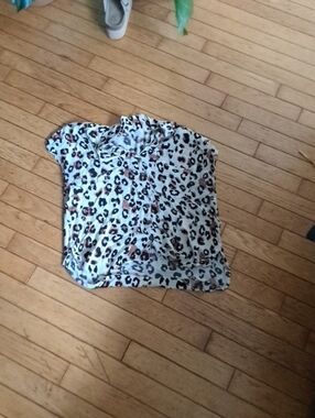 Reitmans Leopard Print Girls' Blouse in White, Brown & Black